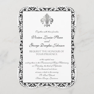 Invitation Mariage à thème Fleur de lis