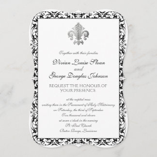 Invitation Mariage à thème Fleur de lis
