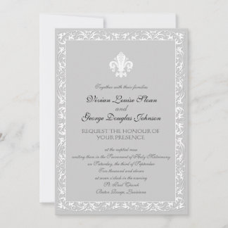 Invitation Mariage à thème Fleur de lis