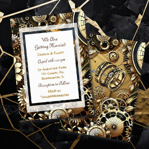 Invitation Mariage à thème Steampunk