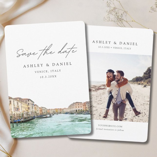 Invitation Mariage à Venise Italie Save the Date (Venice Italy Wedding Save the Date Invitation
)