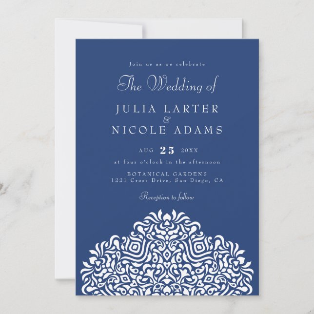 Invitation Mariage Accent Botanique Ethnique Boho (Devant)