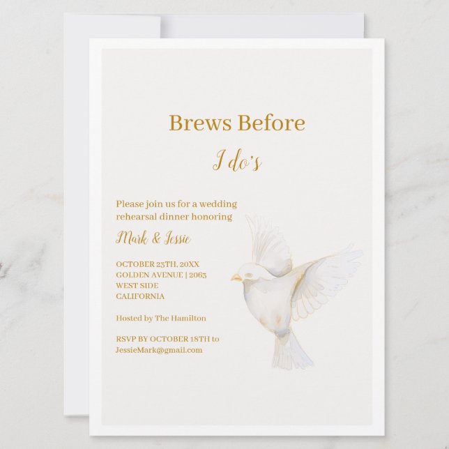 Invitation Mariage ADELLE Simple Dusk Blue Couple (Devant)