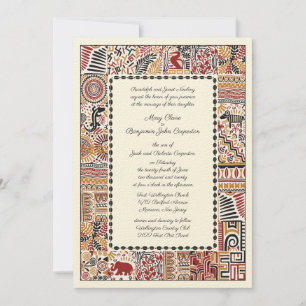 Invitation Mariage africain après-midi
