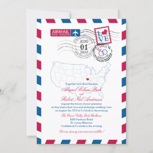 Invitation Mariage Airmail Missouri