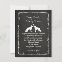 Mariage allemand Shepherd Chien Silhouettes
