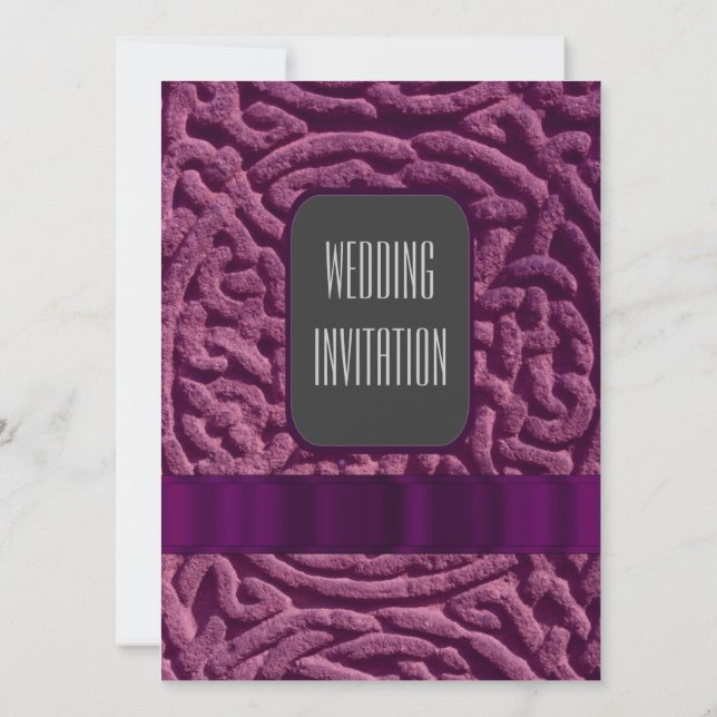 Invitation Mariage alternatif de noeud violet céleste (Dos)