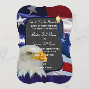 Invitation Mariage américain patriotique