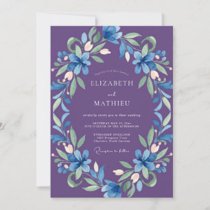 Invitation Mariage Améthyste Azur Lily