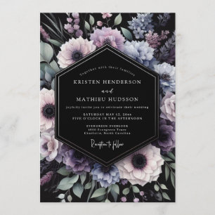 Invitation Mariage Améthyste Crépuscule