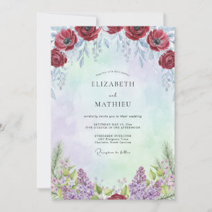Invitation Mariage Améthyste Poppy Rouge