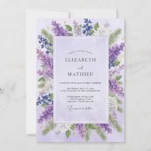 Invitation Mariage Améthyste Wisteria