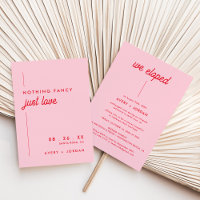 Mariage Amour Moderne Rétro Années 70 Rose & Rouge