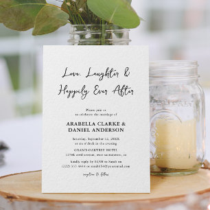 Invitation Mariage Amour, Rires et Pour Toujours