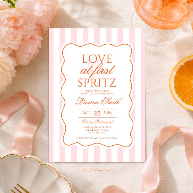 Invitation Mariage Amoureux dès le Premier Spritz (Créateur téléchargé)