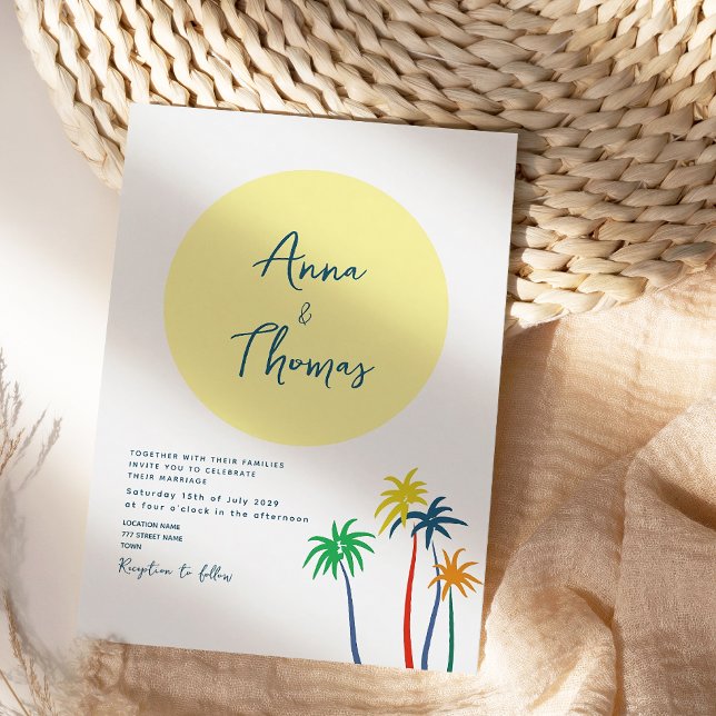 Invitation Mariage Amusant sur une Plage Tropicale (Créateur téléchargé)