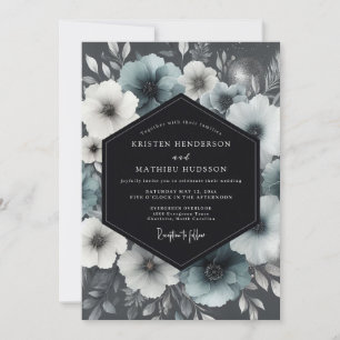 Invitation Mariage Anémone Ardoise Humeur
