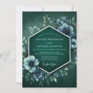 Invitation Mariage Anémone Hazy Viridian
