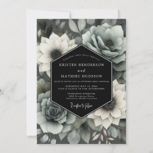 Invitation Mariage Anémone Slate Painterly
