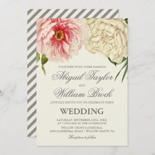 Invitation Mariage anglais Blooms