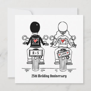 Invitation Mariage Anniversaire de moto de motard personnalis