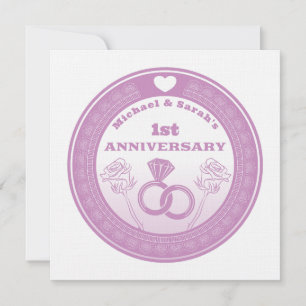 Invitation Mariage anniversaire dentelle look changer l'année