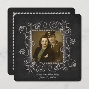 Invitation Mariage Anniversaire du cadre diamant