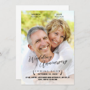 Invitation Mariage anniversaire photo film poster