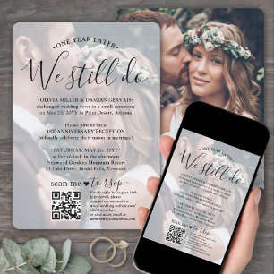 Invitation Mariage Anniversaire QR Code RSVP Nous faisons tou