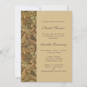 Invitation Mariage Antique Victorien Feuilles d'Automne