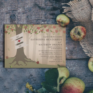 Invitation Mariage Apple Orchard inspiré par Cardstock