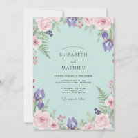 Mariage Aqua Iris Pourpre Eucalyptus