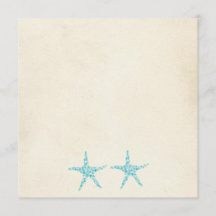 Invitation Mariage Aqua Turquoise Starfish Beach