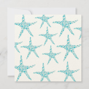 Invitation Mariage Aqua Turquoise Starfish Beach