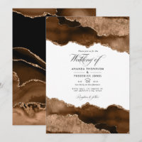 Mariage Aquarelle Agate Or du Désert