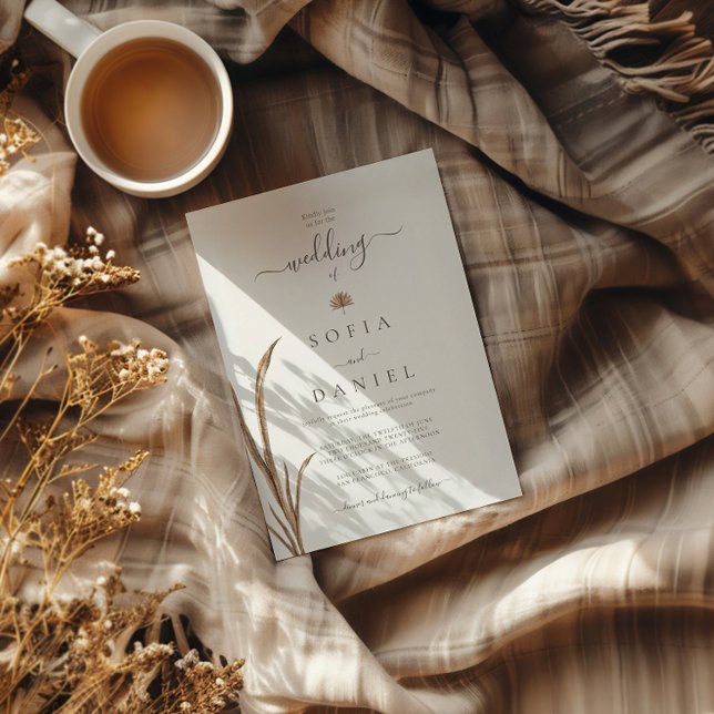 Invitation Mariage aquarelle bohème vintage d'automne (Créateur téléchargé)