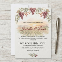 Mariage aquarelle du vignoble de la vallée de Napa