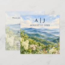 Mariage aquarelle personnalisé d'été Blue Ridge