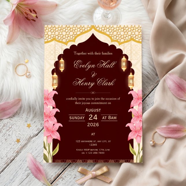 Invitation Mariage arabe élégant (Créateur téléchargé)