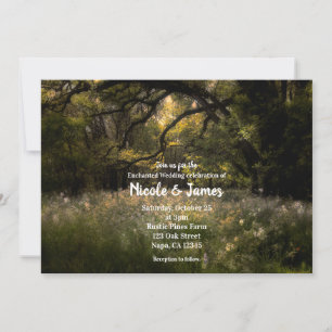 Invitation Mariage Arbre de la Forêt Enchantée Florale Rustiq