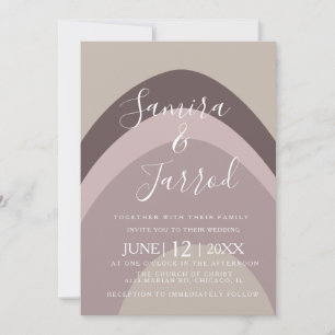 Invitation Mariage Arc-en-ciel Bohème Simple Naturel