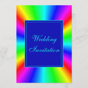 Invitation Mariage arc-en-ciel brillant