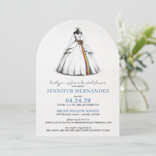 Invitation Mariage Arc-en-ciel Enterrement de Vie de Jeune Fi