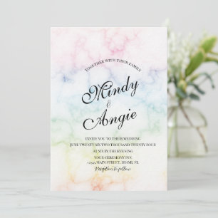 Invitation Mariage arc-en-ciel gay script