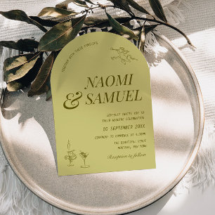 Invitation Mariage Arch Chartreuse