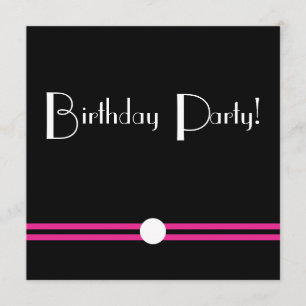 Invitation Mariage Art déco en rose blanche noire
