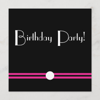 Invitation Mariage Art déco en rose blanche noire