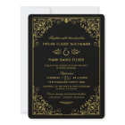 Mariage Art déco noir et or vintage