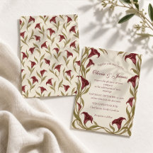 Mariage Art Nouveau au lys calla Bourgogne vintage