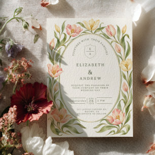 Invitation Mariage Art Nouveau aux Tulipes